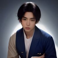 jojo飙马野郎内容总监马野的工作照，短发干练，正在认真审阅屏幕上的内容稿件，办公桌整洁有序，体现出严谨的内容把关态度